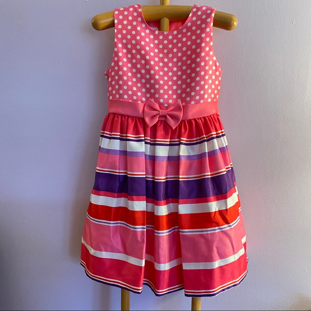 Bonnie Jean Girls/Youth Sz 10 Pink Polkadot/Stripe